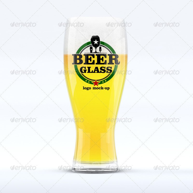 Smart Beer Glass With Logo Print Template