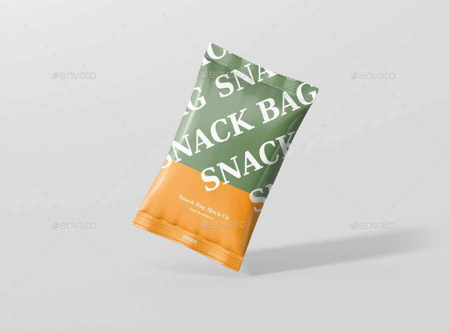 Snack Foil Bag Mockup