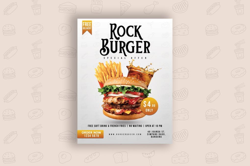 Special Offer Burger Flyer Advertisement PSD