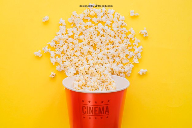 Splattered Popcorn Design Mockup