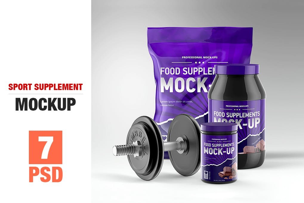 Sport Supplement Package Mock-up