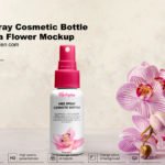 Free Spray Cosmetic Bottle Mockup PSD Template