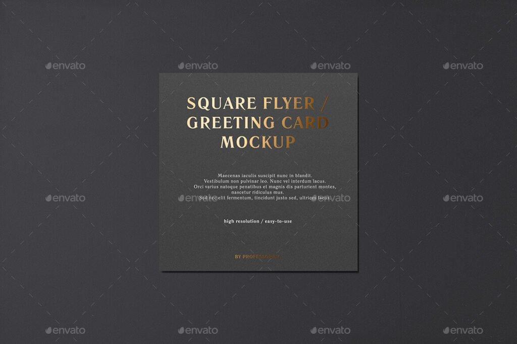 Square Flyer Mockup - Foil Stamping Edition