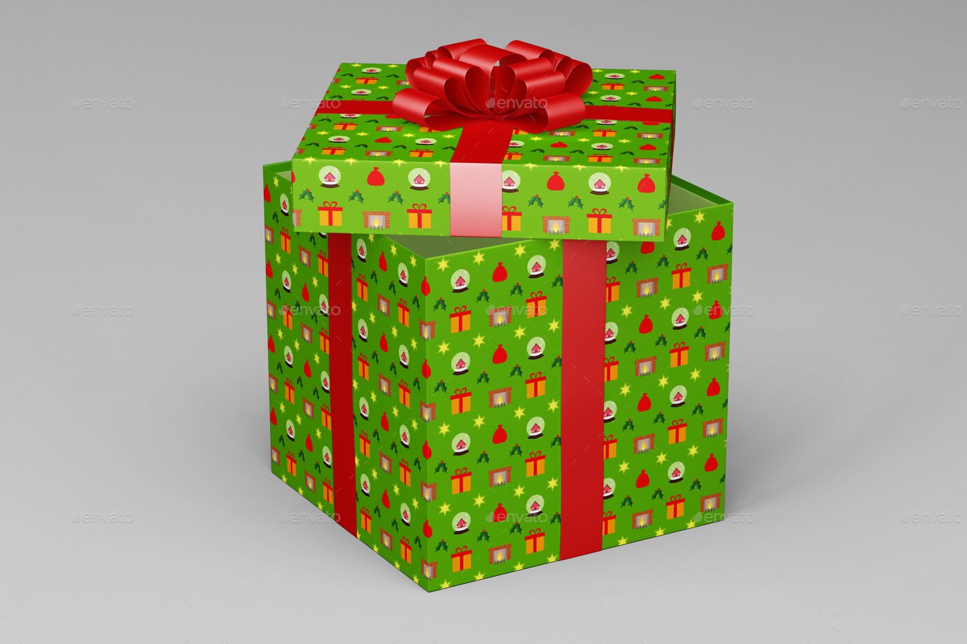 Square Gift Box / Package Mock-Up