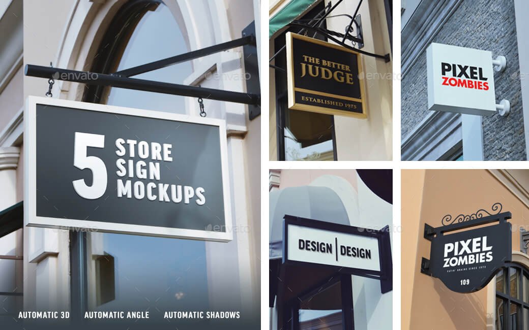 Store / Shop Sign Logo Mockup
