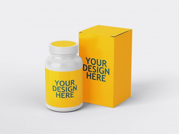 Supplement bottle mockups Premium Psd