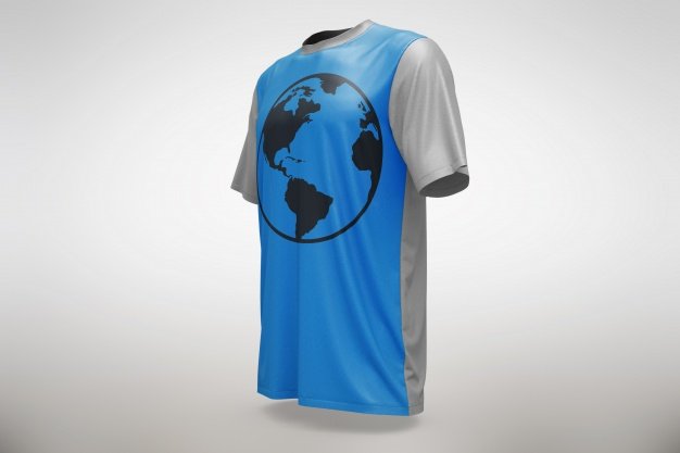 T-Shirt With World Map Printed On it