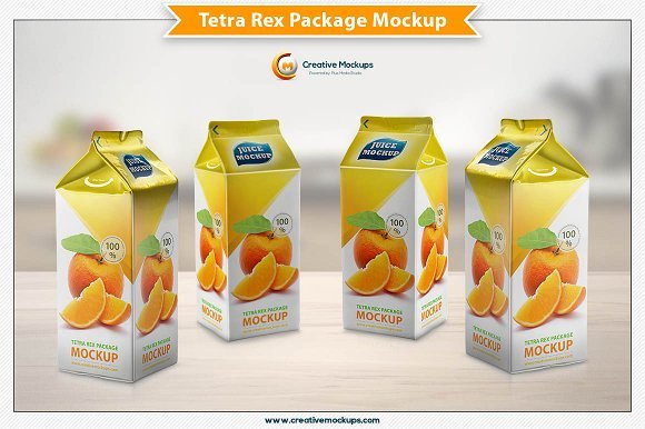 Tetra Juice Carton Pack Mockup
