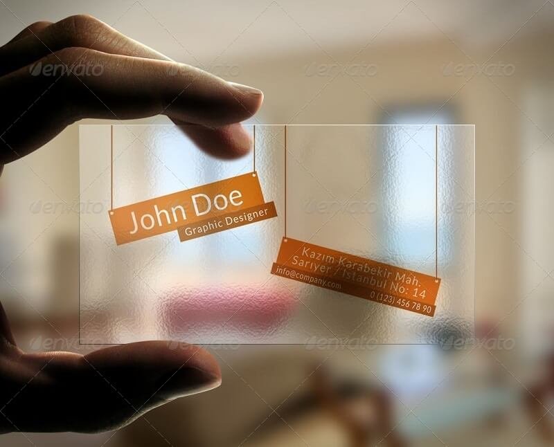 transparent business card psd template free download