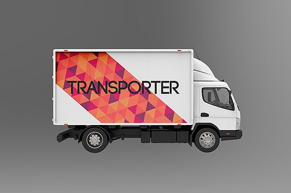 Transport Company Truck Mockup.