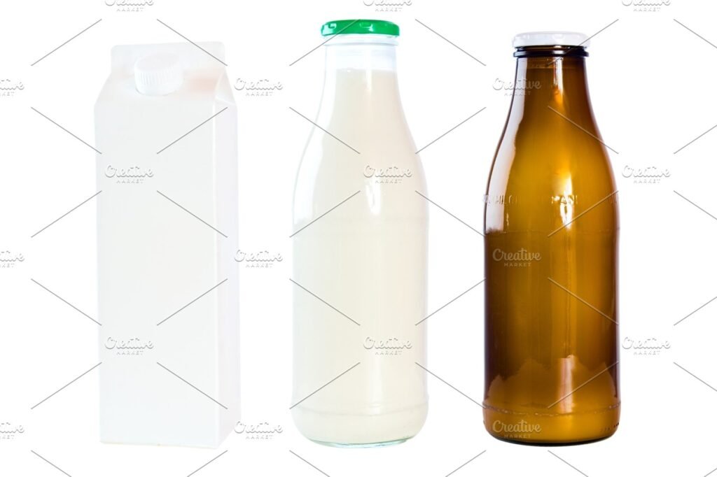 Two Milk Carrying Bottle With Slim Lid On it