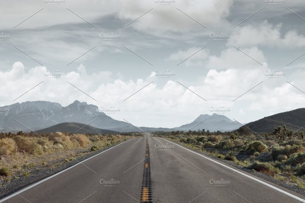 Two Sided Road Mockup