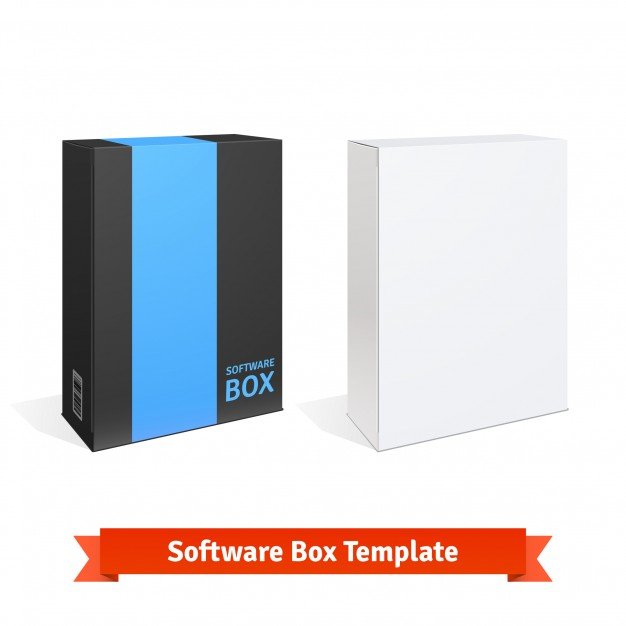 Two Software Box Vector File Illustration
