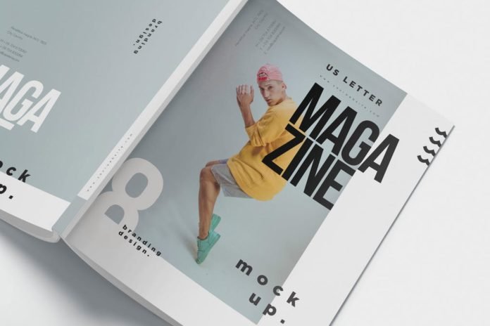 30+ Stunning Free Letter Size Magazine Mockup PSD Templates