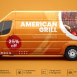 Free Van Wrap Mockup PSD Template