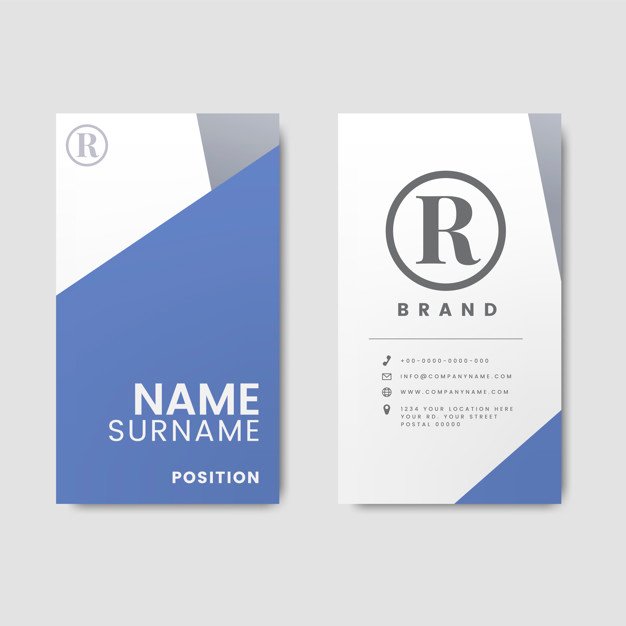 Vertical Business Card Mockup Featuring Name Section Bottom