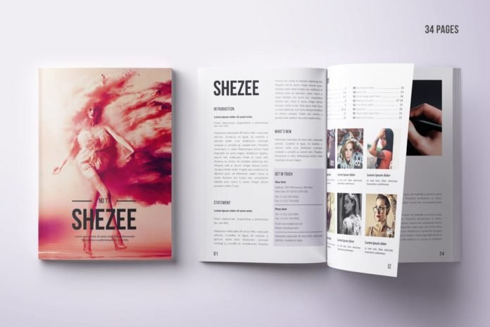 30+ Stunning Free Letter Size Magazine Mockup PSD Templates