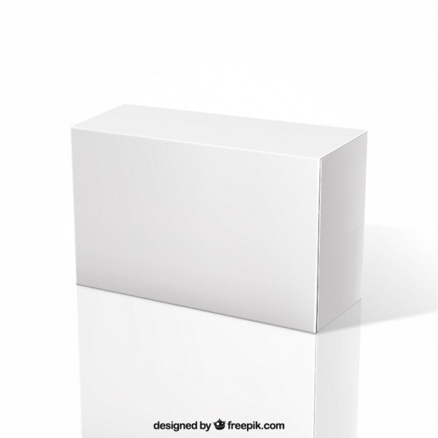 White Carton Box Vector: