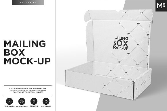 White Color Open Mailing Box