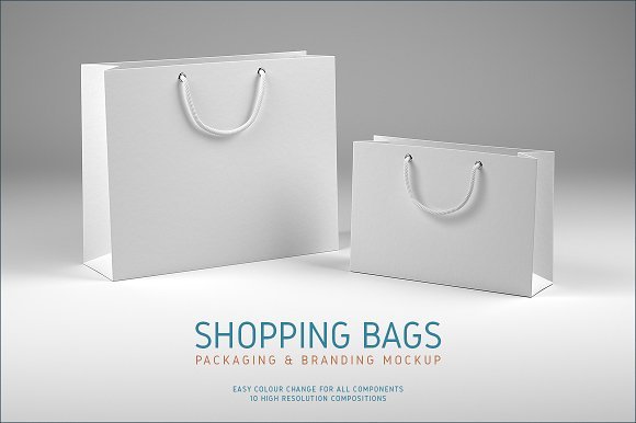 White Simple Packing Bag With Handle