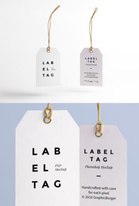 30+ Creative Free Tag Mockup Product/Price PSD Template