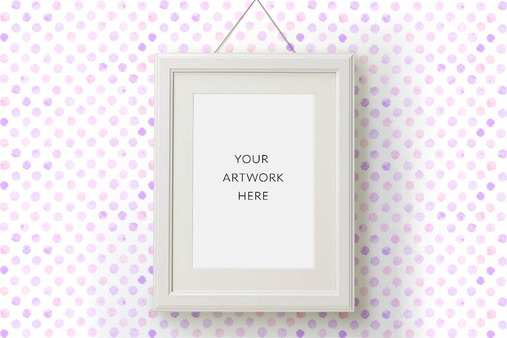 White color photo frame mockup