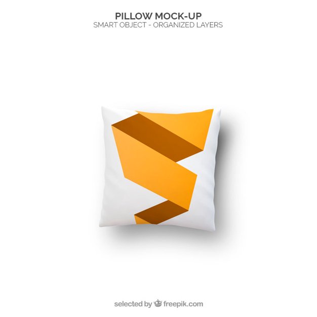 Yellow Stripes Free Pillow Mockup Design