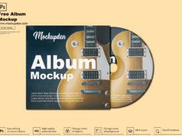 Free Album Mockup PSD Template