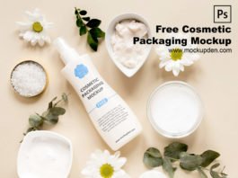 Free Cosmetic Packaging Mockup PSD Template
