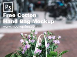 Free Cotton Hand Bag Mockup PSD Template