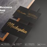 Free Foil Business Card Mockup PSD Template