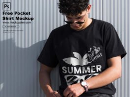 Free Pocket Shirt Mockup PSD Template