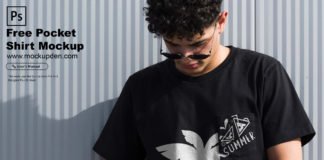 Free Pocket Shirt Mockup PSD Template