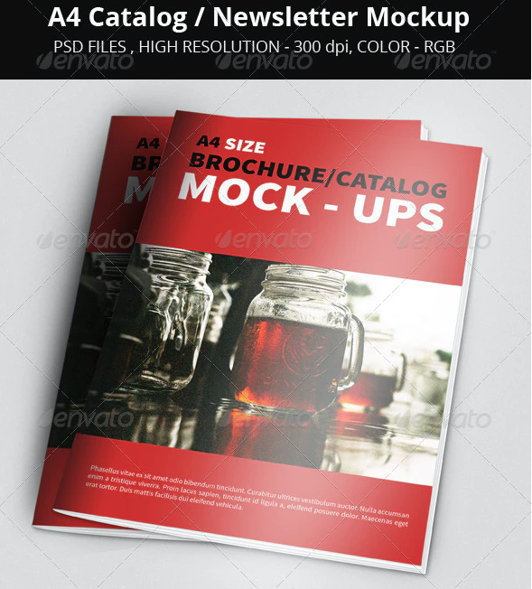 A4 Catalog/Newsletter Mockup