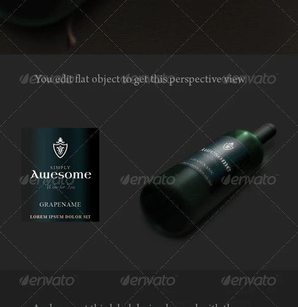 Bottle and Label Mockup