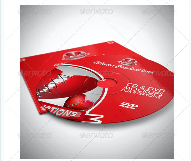 CD Sleeve & Sticker Mockups