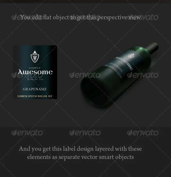 Bottle and Label Mockup