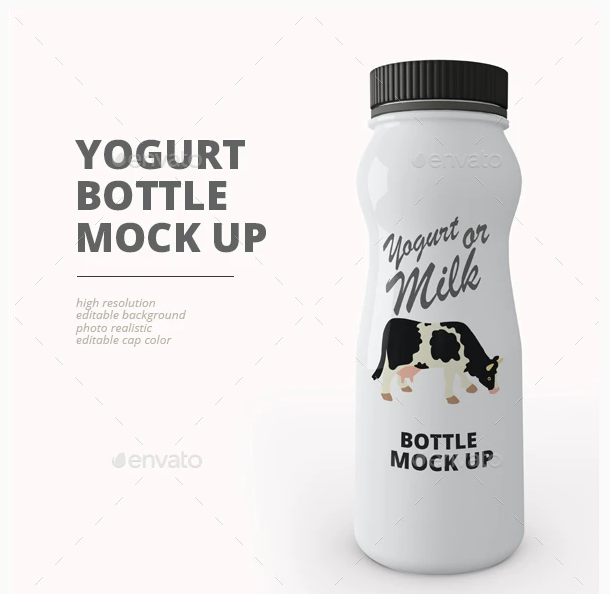 Yogurt Bottle Mockup