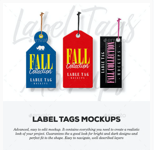 Label Tags Mockups