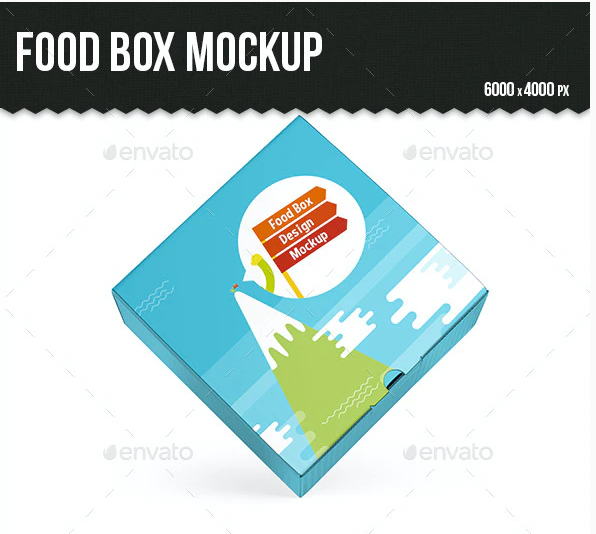 Food Box Mockup