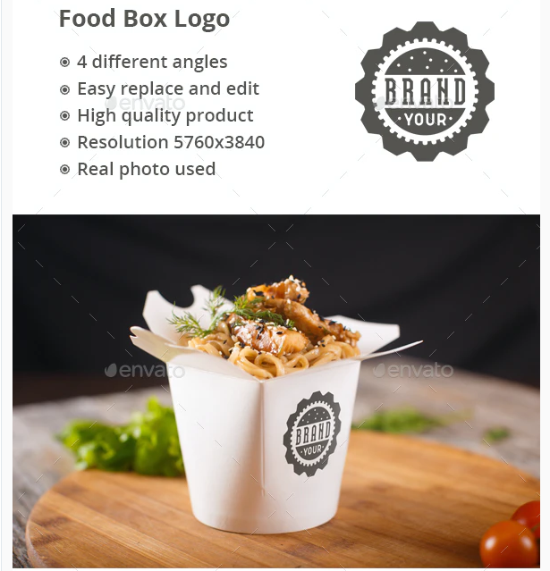 Food Box Logo Mock-up