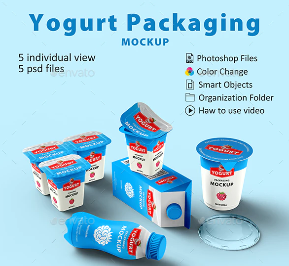 Yogurt Packaging Mockup