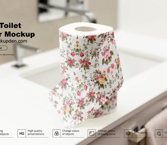 Free Toilet Paper Mockup PSD Template