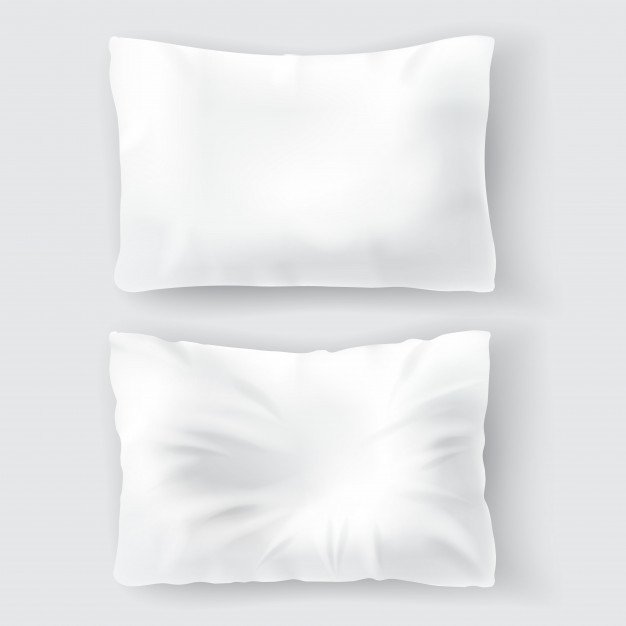 2 Rectangular Shape White Color Pillow Mockup