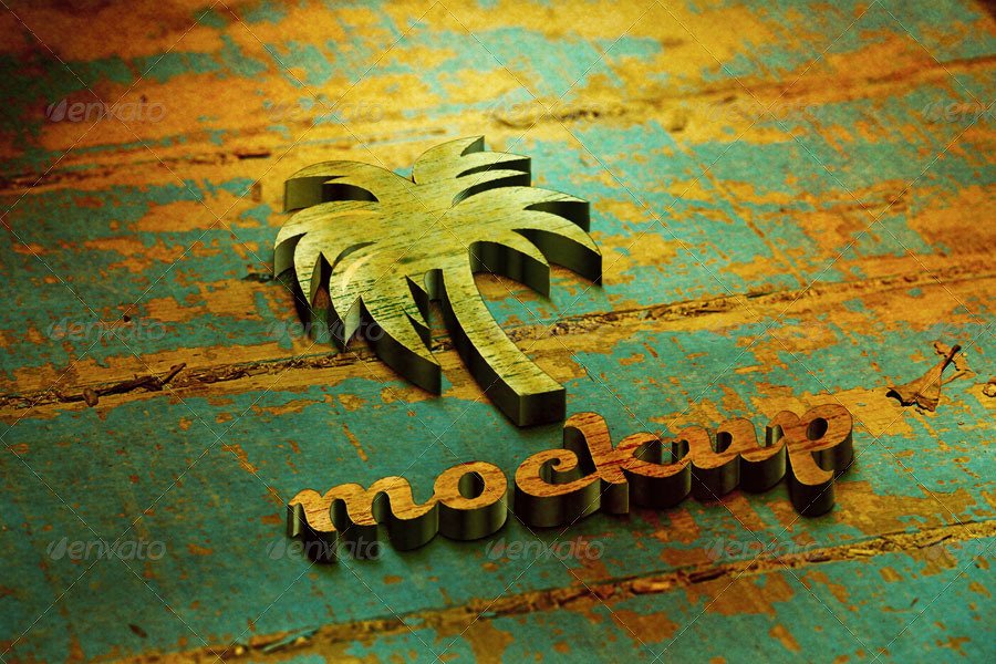 3D Logo Mockup - 6 Styles