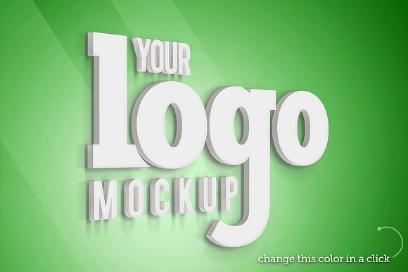 3D Logo PSD Mockup: