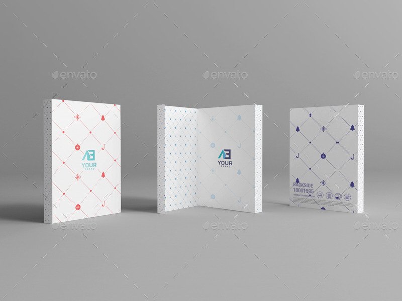 4 Designable Box Packaging Mockup: