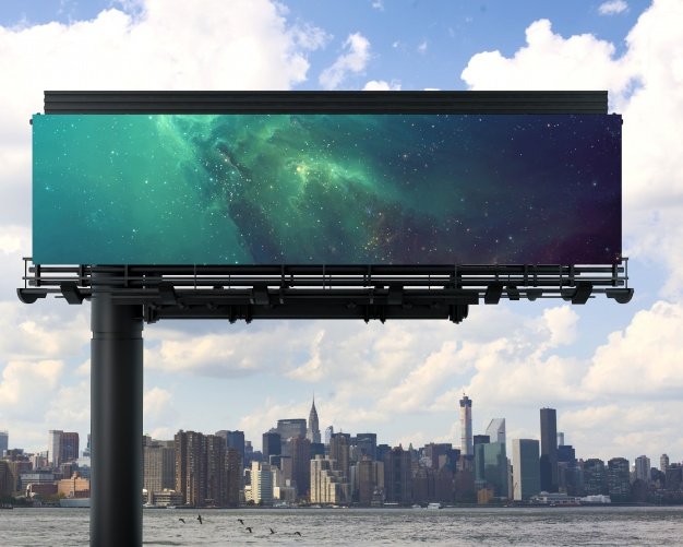 Abstract Print Billboard Mockup