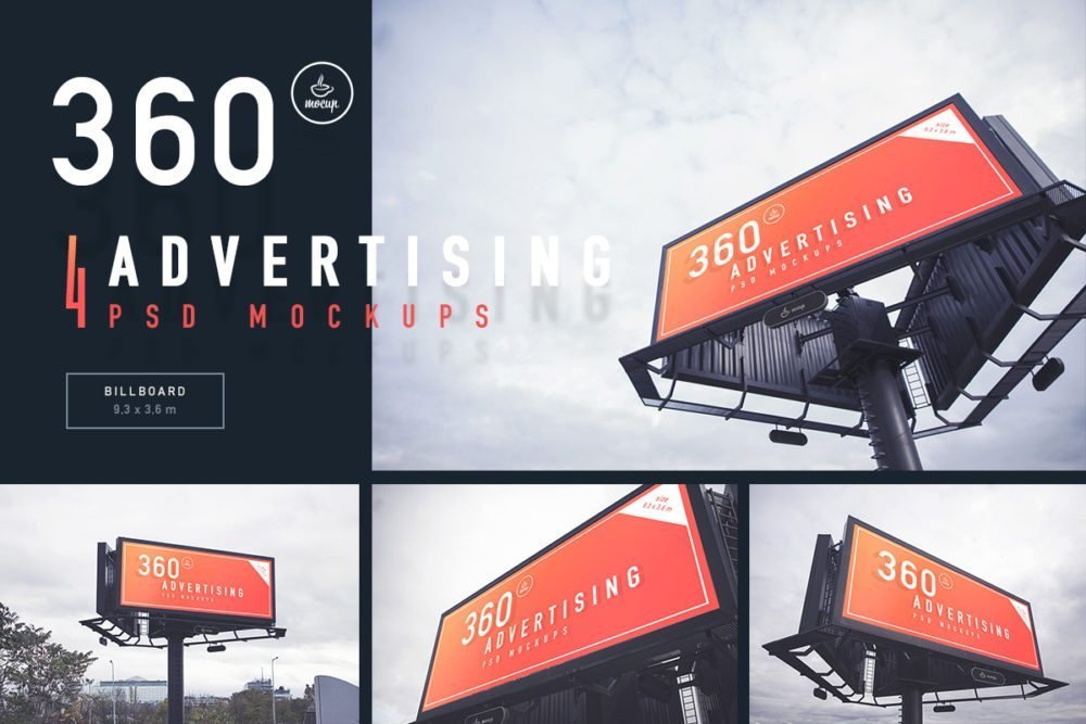 Advertising Billboard PSD in Customizable Background