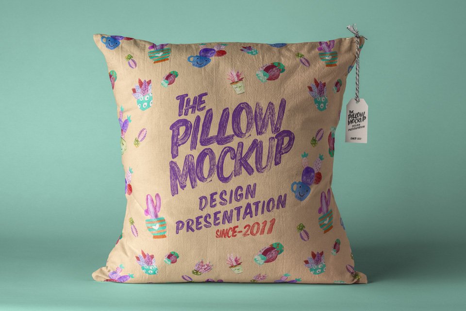 Artistic Print Pillow Mockup